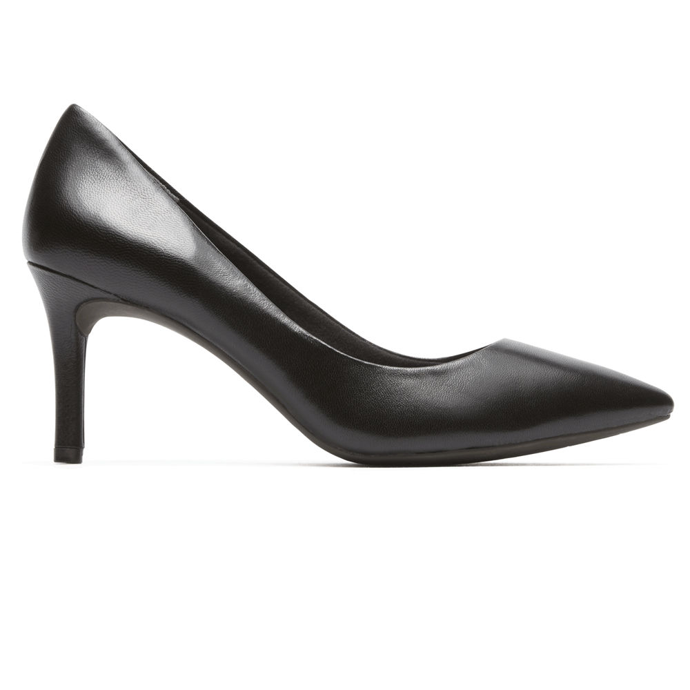 Zapatos De Tacones Rockport Mujer Mexico - Total Motion 75Mm Pointed Toe Negros - JPBMV6109